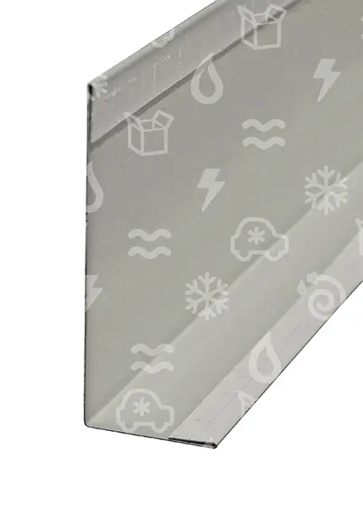 lišta plechová bílá - vnější L100 x 40 mm,  L = 2,5 m